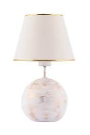 Opviq Lámpara de Mesa Balloon Blanco y Dorado